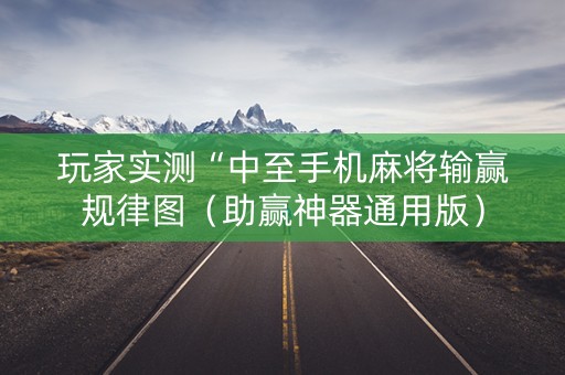 玩家实测“中至手机麻将输赢规律图（助赢神器通用版）