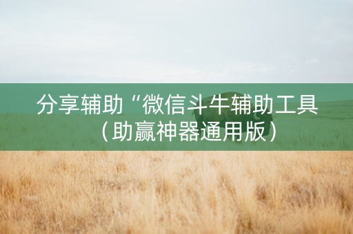 分享辅助“微信斗牛辅助工具（助赢神器通用版）