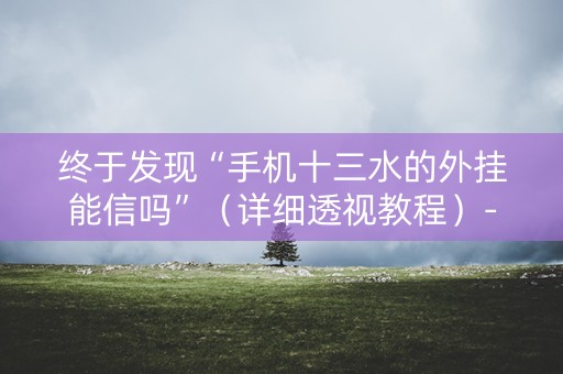 终于发现“手机十三水的外挂能信吗”（详细透视教程）-哔哩哔哩