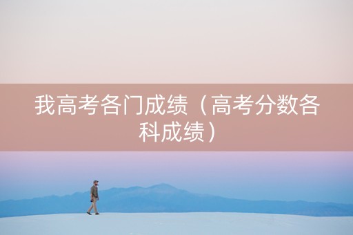 我高考各门成绩（高考分数各科成绩）