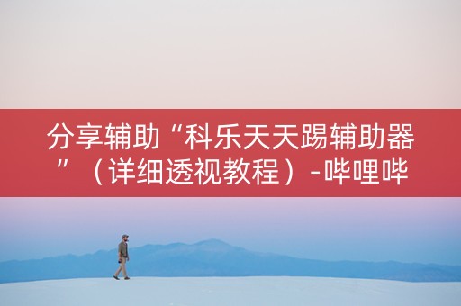 分享辅助“科乐天天踢辅助器”（详细透视教程）-哔哩哔哩