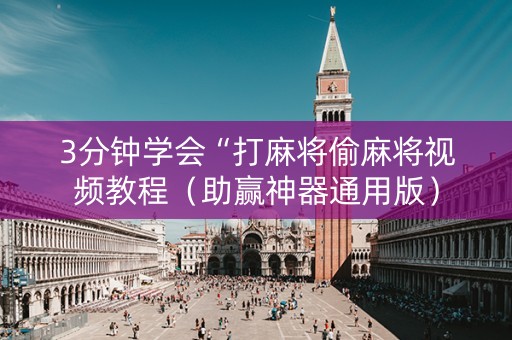 3分钟学会“打麻将偷麻将视频教程（助赢神器通用版）