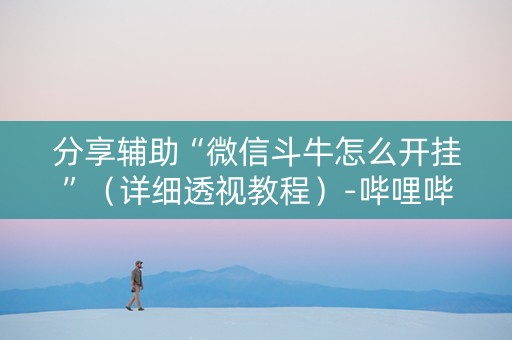 分享辅助“微信斗牛怎么开挂”（详细透视教程）-哔哩哔哩