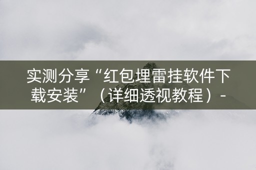实测分享“红包埋雷挂软件下载安装”（详细透视教程）-哔哩哔哩