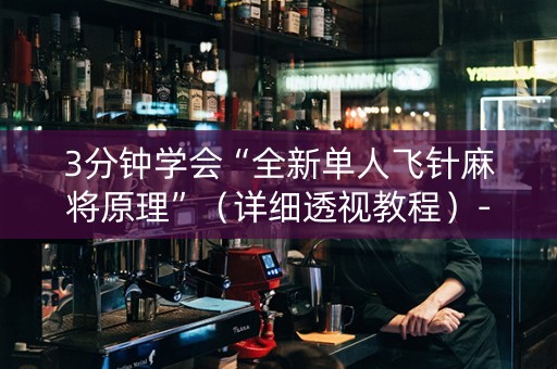 3分钟学会“全新单人飞针麻将原理”（详细透视教程）-哔哩哔哩