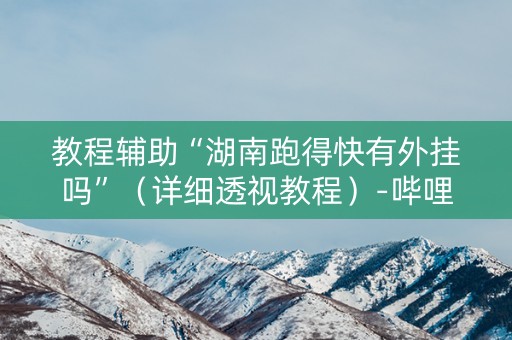 教程辅助“湖南跑得快有外挂吗”（详细透视教程）-哔哩哔哩