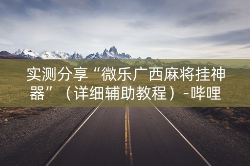 实测分享“微乐广西麻将挂神器”（详细辅助教程）-哔哩哔哩