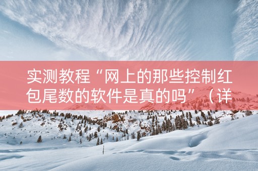 实测教程“网上的那些控制红包尾数的软件是真的吗”（详细透视教程）-哔哩哔哩