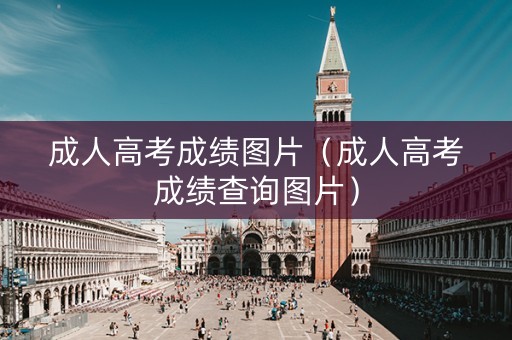 成人高考成绩图片（成人高考成绩查询图片）