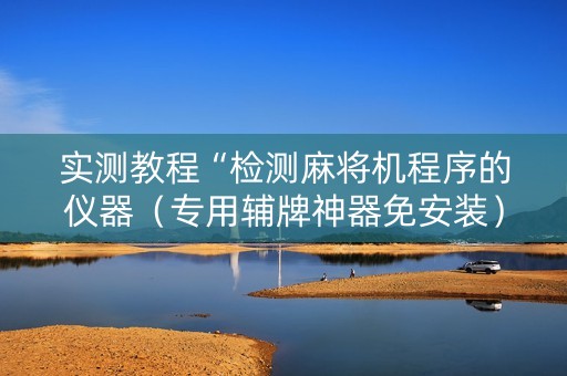 实测教程“检测麻将机程序的仪器（专用辅牌神器免安装）