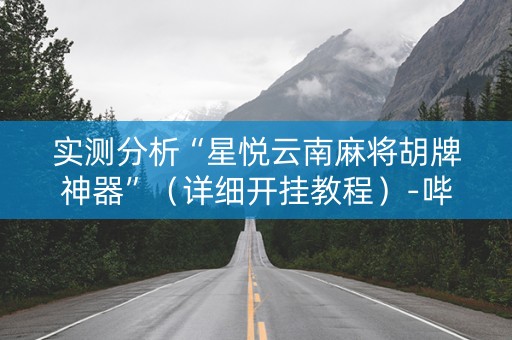 实测分析“星悦云南麻将胡牌神器”（详细开挂教程）-哔哩哔哩