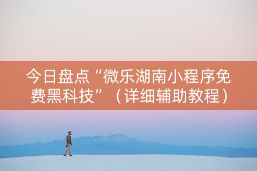 今日盘点“微乐湖南小程序免费黑科技”（详细辅助教程）-哔哩哔哩