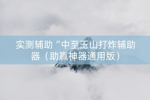 实测辅助“中至玉山打炸辅助器（助赢神器通用版）
