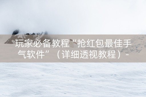 玩家必备教程“抢红包最佳手气软件”（详细透视教程）-哔哩哔哩