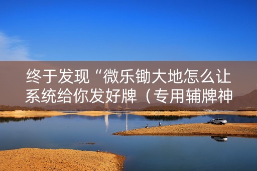 终于发现“微乐锄大地怎么让系统给你发好牌（专用辅牌神器免安装）