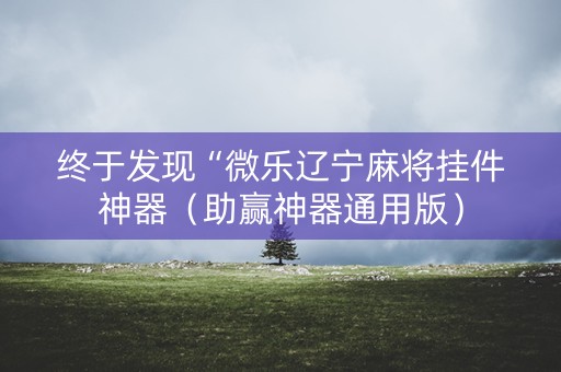 终于发现“微乐辽宁麻将挂件神器（助赢神器通用版）