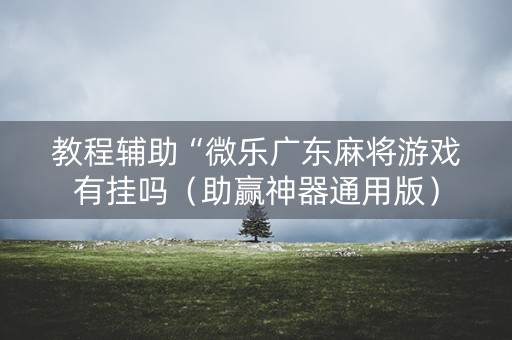 教程辅助“微乐广东麻将游戏有挂吗（助赢神器通用版）