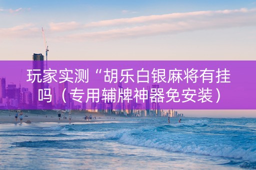 玩家实测“胡乐白银麻将有挂吗（专用辅牌神器免安装）