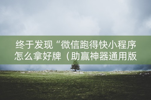 终于发现“微信跑得快小程序怎么拿好牌（助赢神器通用版）