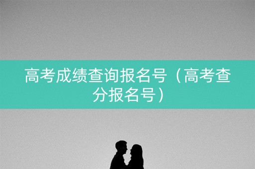 高考成绩查询报名号（高考查分报名号）