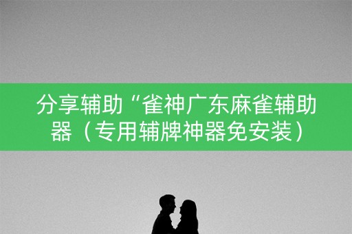 分享辅助“雀神广东麻雀辅助器（专用辅牌神器免安装）