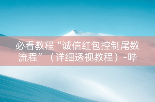 必看教程“诚信红包控制尾数流程”（详细透视教程）-哔哩哔哩