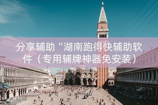 分享辅助“湖南跑得快辅助软件（专用辅牌神器免安装）