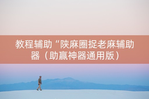 教程辅助“陕麻圈捉老麻辅助器（助赢神器通用版）