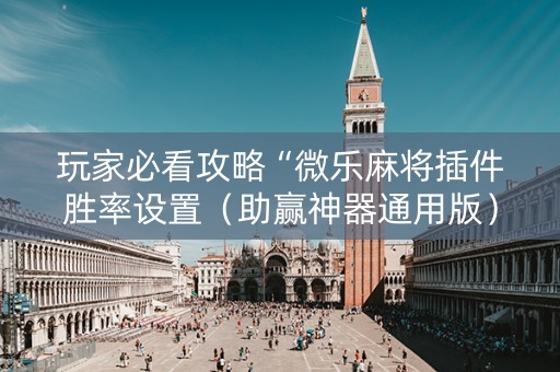 玩家必看攻略“微乐麻将插件胜率设置（助赢神器通用版）