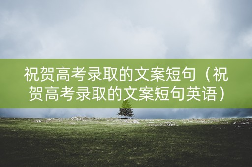 祝贺高考录取的文案短句（祝贺高考录取的文案短句英语）