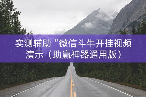 实测辅助“微信斗牛开挂视频演示（助赢神器通用版）