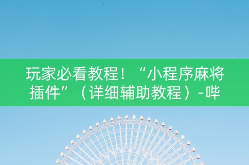 玩家必看教程！“小程序麻将插件”（详细辅助教程）-哔哩哔哩