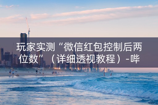 玩家实测“微信红包控制后两位数”（详细透视教程）-哔哩哔哩