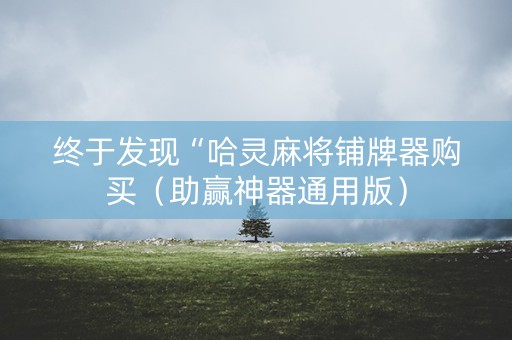 终于发现“哈灵麻将铺牌器购买（助赢神器通用版）