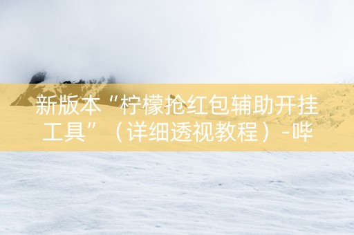 新版本“柠檬抢红包辅助开挂工具”（详细透视教程）-哔哩哔哩