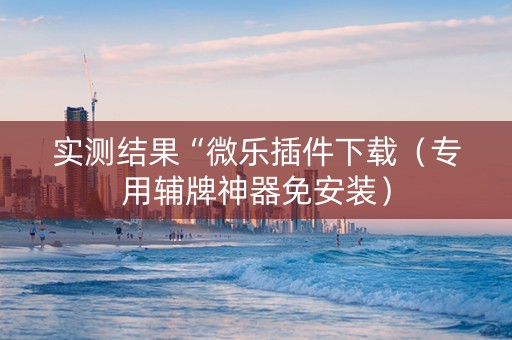 实测结果“微乐插件下载（专用辅牌神器免安装）
