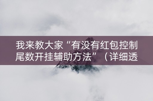 我来教大家“有没有红包控制尾数开挂辅助方法”（详细透视教程）-哔哩哔哩