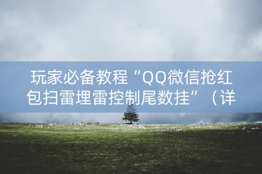 玩家必备教程“QQ微信抢红包扫雷埋雷控制尾数挂”（详细透视教程）-哔哩哔哩
