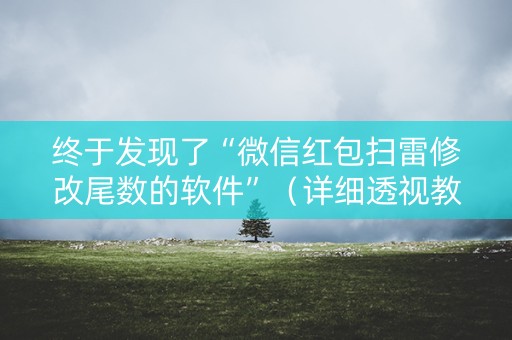 终于发现了“微信红包扫雷修改尾数的软件”（详细透视教程）-哔哩哔哩