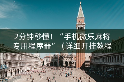 2分钟秒懂！“手机微乐麻将专用程序器”（详细开挂教程）-哔哩哔哩