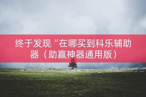 终于发现“在哪买到科乐辅助器（助赢神器通用版）