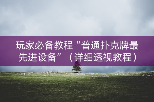玩家必备教程“普通扑克牌最先进设备”（详细透视教程）-哔哩哔哩