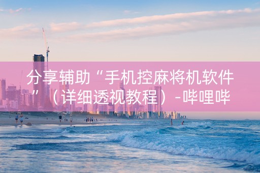 分享辅助“手机控麻将机软件”（详细透视教程）-哔哩哔哩