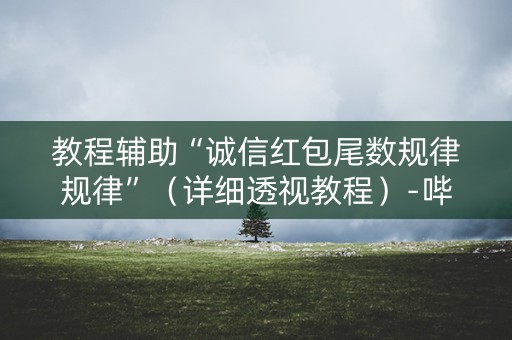 教程辅助“诚信红包尾数规律规律”（详细透视教程）-哔哩哔哩