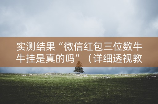 实测结果“微信红包三位数牛牛挂是真的吗”（详细透视教程）-哔哩哔哩