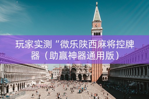 玩家实测“微乐陕西麻将控牌器（助赢神器通用版）