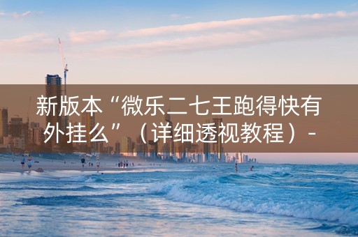 新版本“微乐二七王跑得快有外挂么”（详细透视教程）-哔哩哔哩