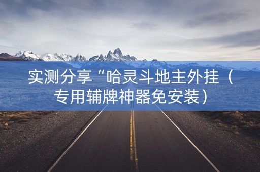 实测分享“哈灵斗地主外挂（专用辅牌神器免安装）
