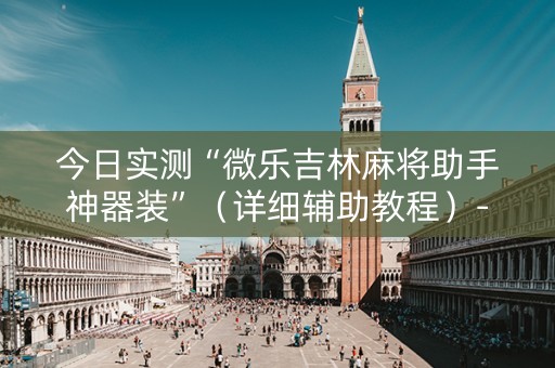 今日实测“微乐吉林麻将助手神器装”（详细辅助教程）-哔哩哔哩