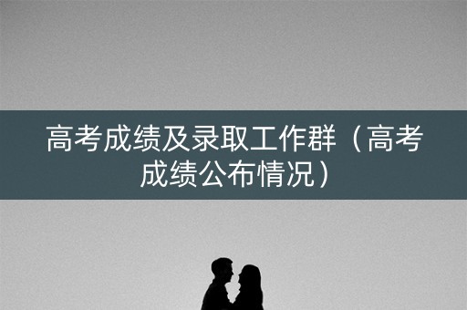 高考成绩及录取工作群（高考成绩公布情况）